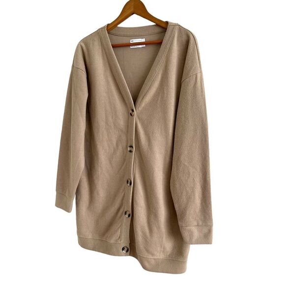 ASOS Oversized V neck Cardigan grandpa sweater Size 4 cabincore - Picture 2 of 9